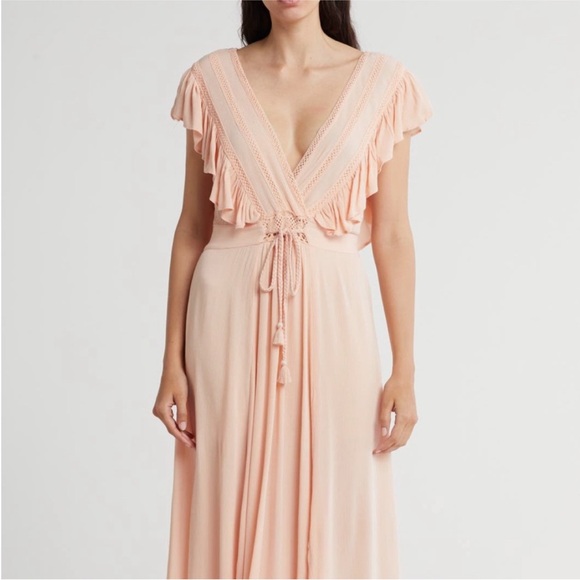 Lovestitch Boho Pink Maxi Dress in Sorbet - Picture 5 of 6